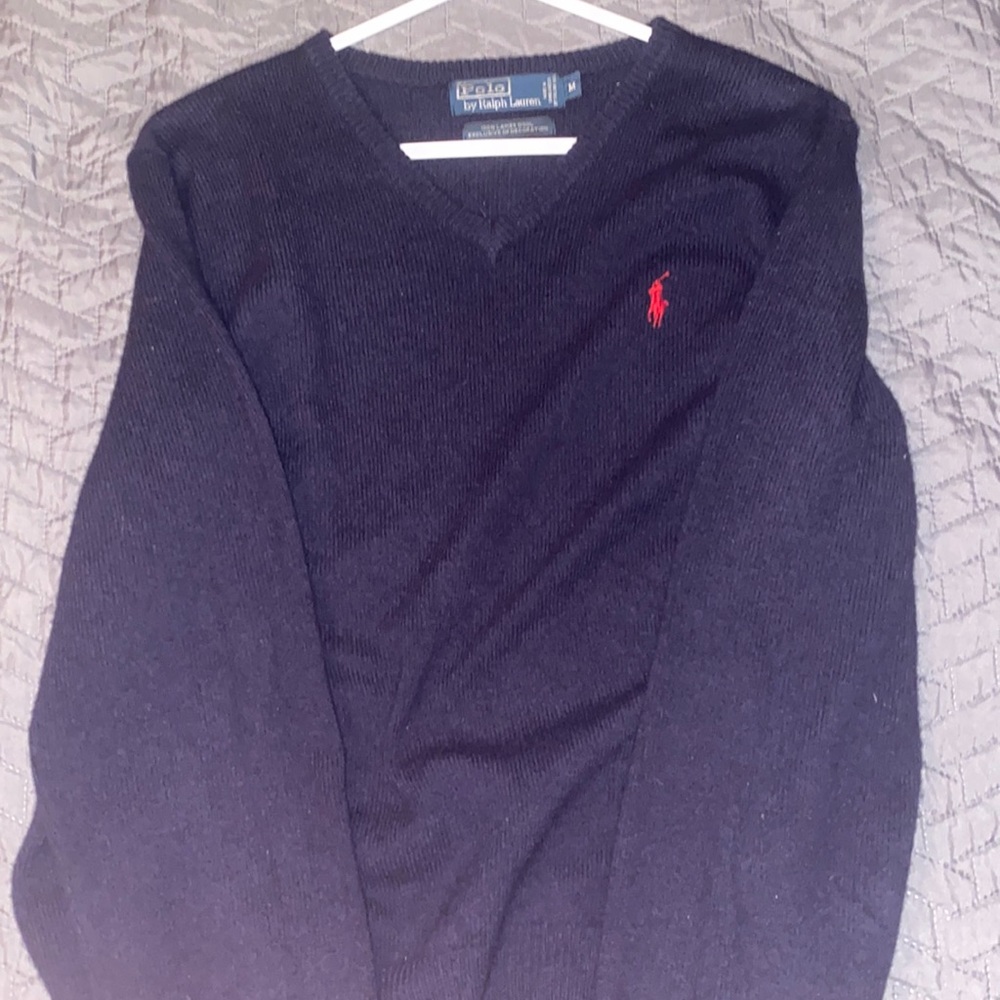 Like new Polo Ralph Lauren 100% real lambs wool sweater Mens Medium